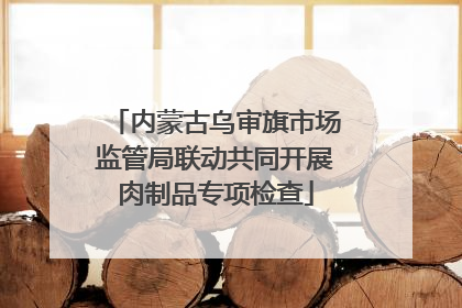 内蒙古乌审旗市场监管局联动共同开展肉制品专项检查