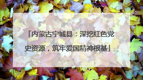 内蒙古宁城县：深挖红色党史资源，筑牢爱国精神根基