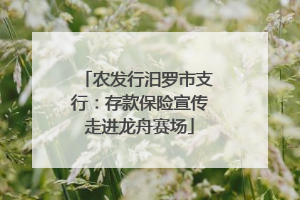 农发行汨罗市支行：存款保险宣传走进龙舟赛场