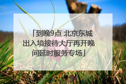 到晚9点 北京东城出入境接待大厅再开晚间延时服务专场