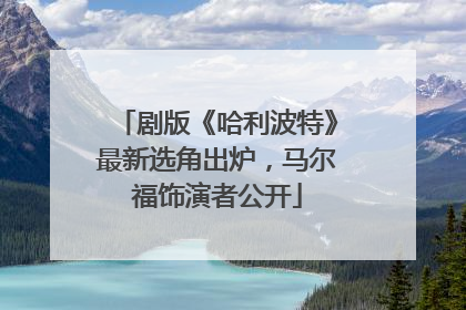 剧版《哈利波特》最新选角出炉，马尔福饰演者公开