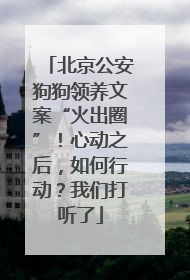 北京公安狗狗领养文案“火出圈”！心动之后，如何行动？我们打听了