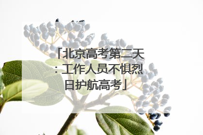 北京高考第二天：工作人员不惧烈日护航高考