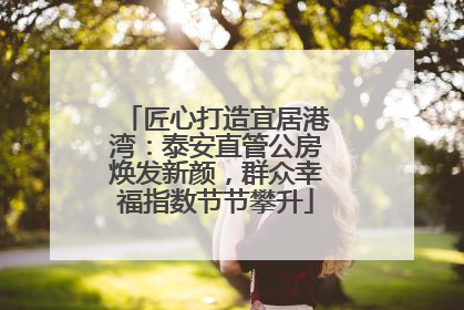 匠心打造宜居港湾：泰安直管公房焕发新颜，群众幸福指数节节攀升