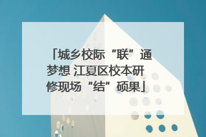 城乡校际“联”通梦想 江夏区校本研修现场“结”硕果