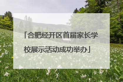 合肥经开区首届家长学校展示活动成功举办