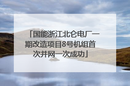 国能浙江北仑电厂一期改造项目8号机组首次并网一次成功
