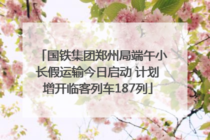 国铁集团郑州局端午小长假运输今日启动 计划增开临客列车187列