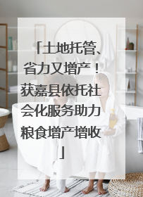 土地托管、省力又增产！获嘉县依托社会化服务助力粮食增产增收