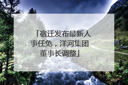宿迁发布最新人事任免，洋河集团董事长调整