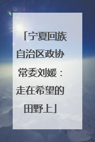 宁夏回族自治区政协常委刘媛：走在希望的田野上