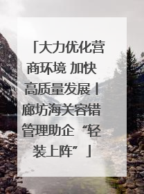大力优化营商环境 加快高质量发展丨廊坊海关容错管理助企“轻装上阵”