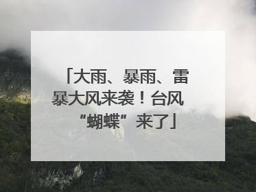 大雨、暴雨、雷暴大风来袭！台风“蝴蝶”来了