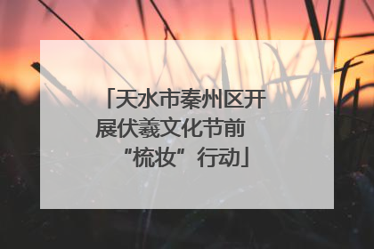 天水市秦州区开展伏羲文化节前 “梳妆”行动