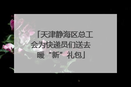 天津静海区总工会为快递员们送去暖“新”礼包