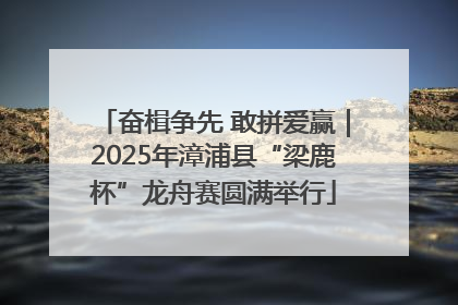 奋楫争先 敢拼爱赢｜2025年漳浦县“梁鹿杯”龙舟赛圆满举行