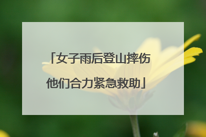 女子雨后登山摔伤 他们合力紧急救助