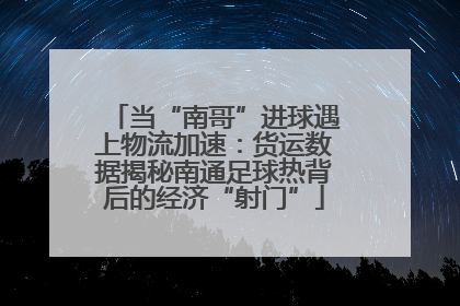当“南哥”进球遇上物流加速：货运数据揭秘南通足球热背后的经济“射门”