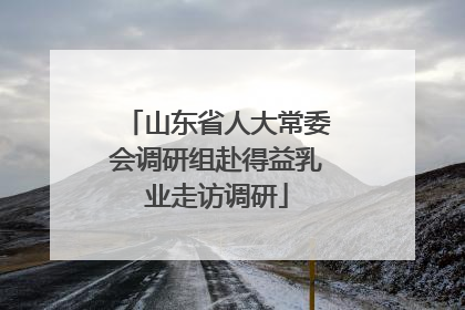 山东省人大常委会调研组赴得益乳业走访调研