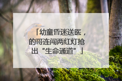 幼童昏迷送医，的哥连闯两红灯抢出“生命通道”