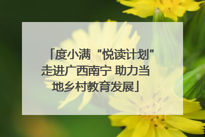 度小满“悦读计划”走进广西南宁 助力当地乡村教育发展