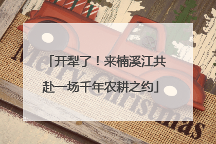 开犁了！来楠溪江共赴一场千年农耕之约