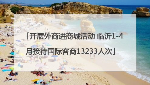 开展外商进商城活动 临沂1-4月接待国际客商13233人次