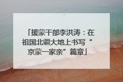 援蒙干部李洪涛：在祖国北疆大地上书写“京蒙一家亲”篇章