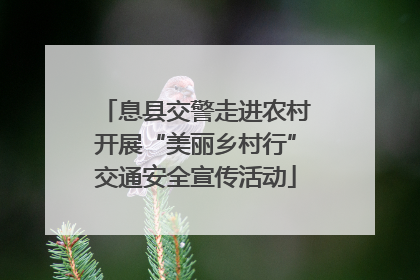 息县交警走进农村开展“美丽乡村行”交通安全宣传活动