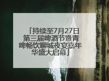 持续至7月27日 第三届啤酒节暨青啤畅饮聊城夜宴嘉年华盛大启幕
