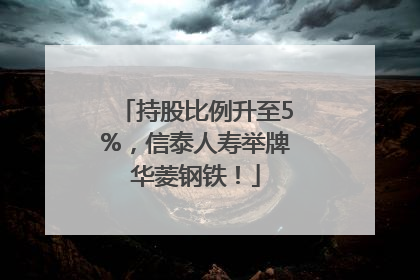 持股比例升至5%，信泰人寿举牌华菱钢铁！