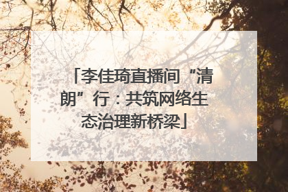 李佳琦直播间“清朗”行：共筑网络生态治理新桥梁