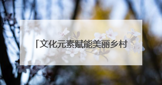 文化元素赋能美丽乡村建设 乡村文化IP“活”起来“火”起来