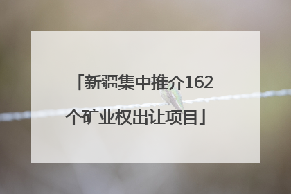 新疆集中推介162个矿业权出让项目