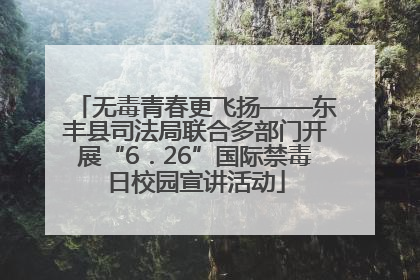 无毒青春更飞扬——东丰县司法局联合多部门开展“6．26”国际禁毒日校园宣讲活动