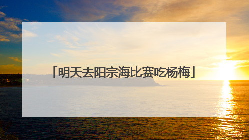 明天去阳宗海比赛吃杨梅