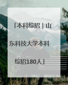 本科综招｜山东科技大学本科综招180人