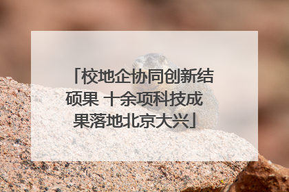 校地企协同创新结硕果 十余项科技成果落地北京大兴