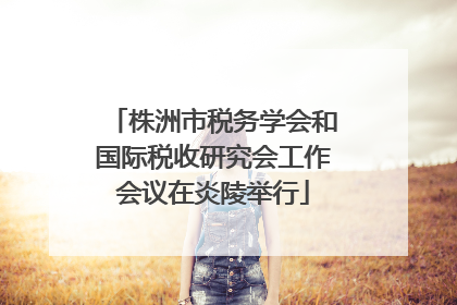 株洲市税务学会和国际税收研究会工作会议在炎陵举行