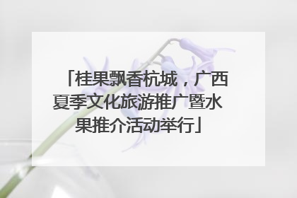 桂果飘香杭城，广西夏季文化旅游推广暨水果推介活动举行