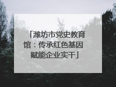 潍坊市党史教育馆：传承红色基因 赋能企业实干