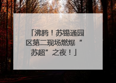沸腾！苏锡通园区第二现场燃爆“苏超”之夜！