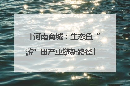 河南商城：生态鱼“游”出产业链新路径