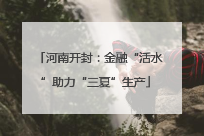 河南开封：金融“活水”助力“三夏”生产