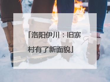 洛阳伊川：旧寨村有了新面貌