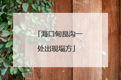 海口甸昆沟一处出现塌方