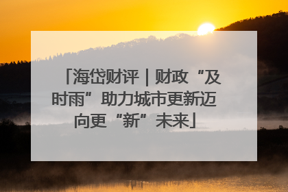 海岱财评｜财政“及时雨”助力城市更新迈向更“新”未来