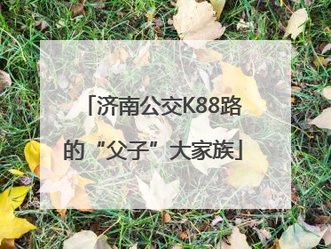 济南公交K88路的“父子”大家族