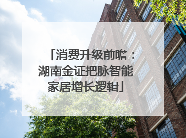 消费升级前瞻：湖南金证把脉智能家居增长逻辑