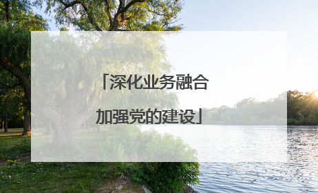 深化业务融合 加强党的建设